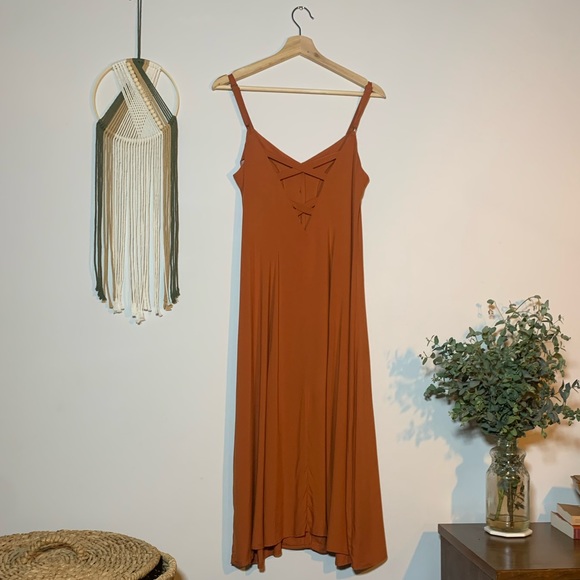 🍯 Soft Orange Maxi Sundress (Strappy Corset Dress) - Picture 6 of 6